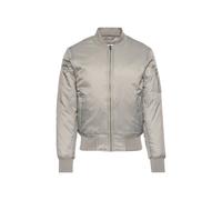 Blouson Court Rembourré, Fermeture Éclair, Veste Streetwear Zippée, 100% Polyester, Doublure Orange