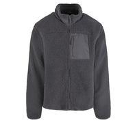 Urban Classics Teddy With Stand Up Collar Jacket Gris 3XL Homme