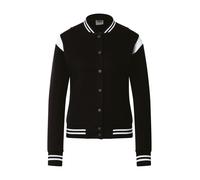 Urban Classics Ladies Organic Inset College Sweat Jacket Vestes, Noir/Blanc, XS Femme