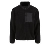 Urban Classics Teddy With Stand Up Collar Jacket Noir S Homme