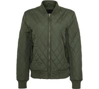 Urban Classics Ladies Diamond Quilt Nylon Jacket, Blouson Femme, Vert-Grün (Olive 176), XL
