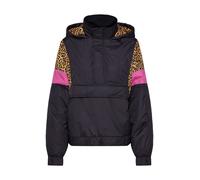 Urban Classics Ladies AOP Mixed Pull Over Jacket Blouson, Multicolore (Black/Leo 01945), XX-Large Femme