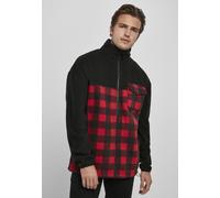 Urban Classics Veste Patterned Polar Fleece Track Jacket Black/Redcheck S