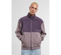 Urban Classics Colour Block Polar Fleece Full Zip Sweatshirt Violet 3XL Homme