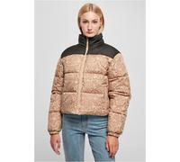 Urban Classics Ladies Aop Retro Puffer Jacket Union Beige Damast Taille: M | Vestes d'hiver Outlet | Femme | Marron
