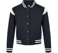 Urban Classics Veste Sweat Girls Inset College Femme Veste Varsity noir/blanc 110/116