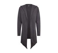 Urban Classics Gilet coton oversize asymétrique, manches longues, 2 poches latérales – Charcoal 4XL