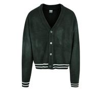 Urban Classics Vestes en maille vert foncé / blanc, Taille XXL