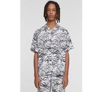 Urban Classics Viscose Aop Resort Shirt Whitescribble Taille: M | Casual chemises Outlet | Homme | Blanche