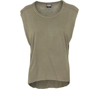 Urban Classics Ladies Shoulder Zip Hilo Tee T-Shirt, Vert (Olive 176), S Femme