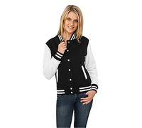 Urban Classics womens Ladies 2-tone College Sweatjacket Sweat shirt, Multicolore (Blk/Wht), XL EU