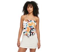 Débardeur court en satin femme Urban Classics AOP Triangle Multicolore XL