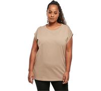 Urban Classics Women's Ladies Extended Shoulder Tee T-Shirt, Brown, XL