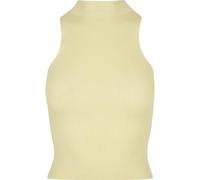 Urban Classics T-shirt femme col roulé côtelé court Jaune Soft XL