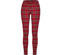 Urban Classics Women's Ladies Skinny Tartan Pants Trouser
