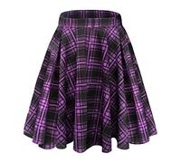 Urban CoCo Jupe midi Basique pour Femme, Polyvalente, Extensible, évasée, décontractée, Taille Haute, Taille S