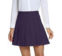 Urban CoCo Jupe plissée taille haute pour uniforme scolaire, violet, Taille XL