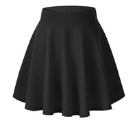 Urban Coco Mini Jupe de Patineuse Extensible pour Femme - Noir - Taille L