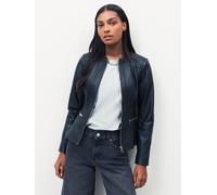 Urban Code Urban Code Black Collarless Leather Jacket