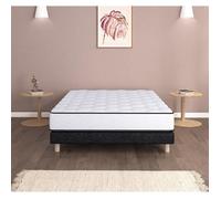 ensemble sommier et matelas - paris - 160 x 200 - ressorts - sommier a lattes G