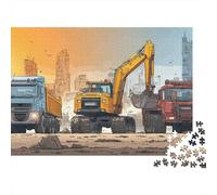 Urban Construction Equipment Set Puzzles 1000 Pièces Cadeau Unique Jeu Éducatif Challenge Toy À De Qualité Supérieure Peinture Art pour Adultes Et Enfants À Partir De 14 Ans 38x26cm/1000pcs