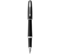 Urban Duo Coffret-Cadeau Avec Stylo Bille Et Stylo Plume - Finition Laquée Noire Pâle Avec Attributs Or - Recharge Et Cartouche D¿Encre Bleue - Coffret-Cadeau