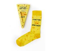 Urban Eccentric Chaussettes Fromage en Coton | Hommes et Femmes Drôles et Mignonnes Coloré Chaussettes Humour (39-45, Être ringard)