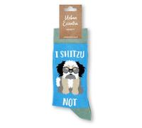 Urban Eccentric Chaussettes I Shitzu Not Novelty | Cadeau amusant pour les amoureux des chiens | 1 paire | Unisexe Taille US Homme 7-12 / Femme 8,5-13,5 | Riche en coton | Idée cadeau amusante |