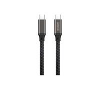 Urban Factory BASEE - Câble USB - USB-C (M) pour USB-C (M) - 5 A - 2 m - Alimentation USB (100 W), braided - noir