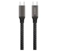 Urban Factory BASEE - Câble USB - USB-C (M) pour USB-C (M) - 5 A - 2 m - Alimentation USB (100 W) - gris sidéral