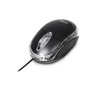 Urban Factory Souris Cristal Mouse Optique USB 2.0 800 dpi éclairage interne Noir/transparent