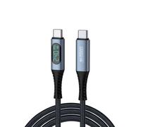 Urban Factory LEDEE - Câble USB - USB-C (M) pour USB-C (M) - USB4 - 48 V - 5 A - 1.5 m - Alimentation USB (240 W) - noir