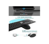 Urban Factory Clavier Onlee Color compact sans fil Bluetooth/2.4 GHz AZERTY Français Noir