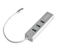 Urban Factory Compact USB-C Compact Station: Input USB-C, Output 3x USB 3.0, LAN and micro USB for power delivery - station d'accueil - USB-C