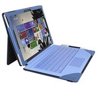 Urban Factory Coque Microsoft Surface Pro - Portfolio Protection Bleu Clair avec Fonction Support de Maintien Qualité Haut de Gamme (Simili Cuir)