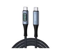 URBAN FACTORY E-Mark USB-4 to USB-4 cable 1.50m Overmolded head with a space gray aluminum finish E-Mark standard