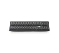 Urban Factory GWK24UF : Clavier RF sans fil AZERTY, 105 touches, profil bas, USB Type-A/Type-C, Compatible Windows, Noir, Alimentation Piles AAA