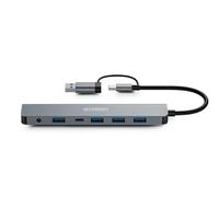 Urban Factory HUB USB 7 PORTS USB-A 3.0 + ADAPTATEUR USB-A FEMELLE / USB-C MALE + ALIMENTATION 5V