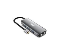 Urban Factory Station d'accueil HUBEE 7 IN 1 – USB-C 3.1, 2 x HDMI, 1GbE