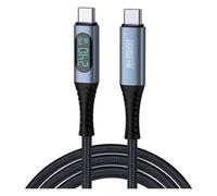 Urban Factory LEDEE - Câble USB - USB-C (M) pour USB-C (M) - USB4 - 48 V - 5 A - 1.5 m - Alimentation USB (240 W) - noir