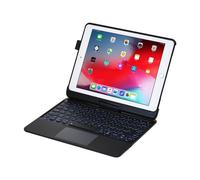 Urban Factory LUMEE - Clavier et étui - avec pavé tactile - backlit - sans fil - Bluetooth 5.1 - AZERTY - noir - pour Apple 10.2-inch iPad (7ème génération)