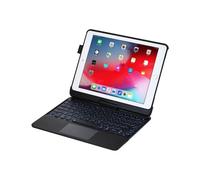 Urban Factory LUMEE - Clavier et étui - avec pavé tactile - backlit - sans fil - Bluetooth 5.1 - AZERTY - noir - pour Apple 10.2-inch iPad (7ème génération)