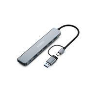 Urban Factory Hub USB MHC70UF 7 ports - 5x USB-A 3.0 + USB-C + alimentation 5V Gris