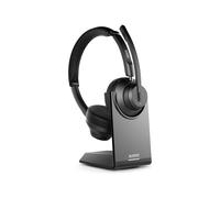 Urban Factory MOVEE Pro - Avec support de charge micro-casque - sur-oreille - Bluetooth - sans fil - USB-A via adaptateur Bluetooth - isolation acoustique - noir