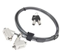 Urban Factory Câble antivol CRS02UF Double verrouillage avec clé 2 m Noir