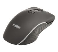 Urban Factory Onlee - Souris - droitiers et gauchers - optique - 6 boutons - sans fil - 2.4 GHz, Bluetooth 5.0 - récepteur sans fil USB - noir