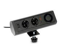 Urban Factory POWEE Desk - coupe-circuit, avec chargeur sans fil - noir