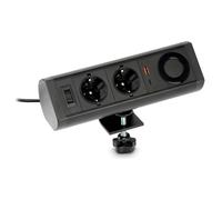 Urban Factory PPS03UF-BK, 1,35 m, Intérieure, Type F, Aluminium, Plastique, Acier, Noir, Chine