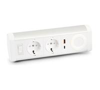 Urban Factory POWEE Desk - Coupe-circuit - USB-C, USB-A, chargeur sans fil 15W - CA 100-250 V - 2200 Watt - entrée : Type F/E - connecteurs de sortie : 2 - 1.35 m cordon - blanc
