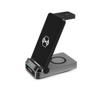 URBAN FACTORY Powee Pro Charger 3 In 1 With Function Stand 22.5Watts - Smaetphone / Smartwatch / Headphones